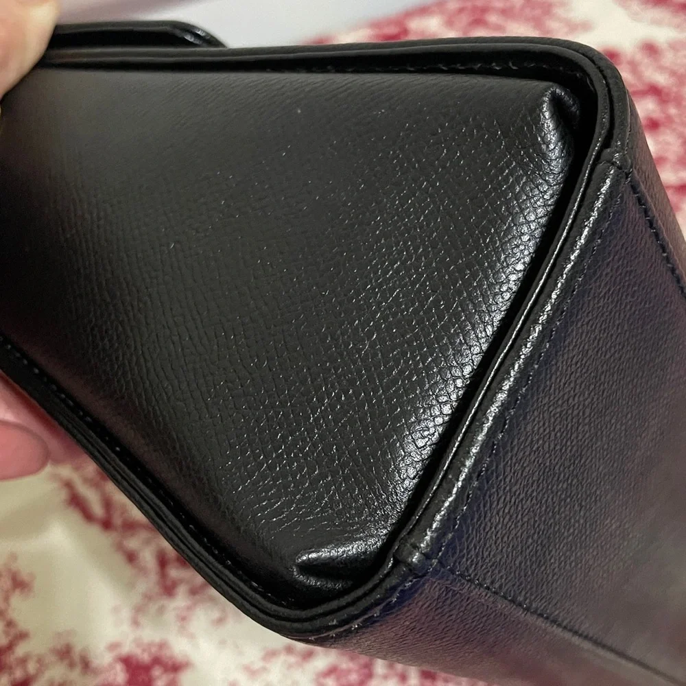 Valentino Garavani Black Crossbody Bag with Gold Accents - Picture 8 of 15